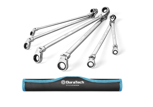 DURATECH Extra Long Flex-Head Double Box Wrench Set