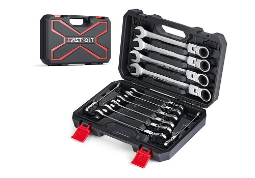 EASTVOLT 12-Piece Flex-Head Ratcheting Wrench Set