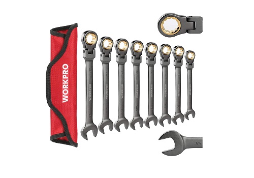 WORKPRO Flex-Head Ratcheting Combination Wrench Set