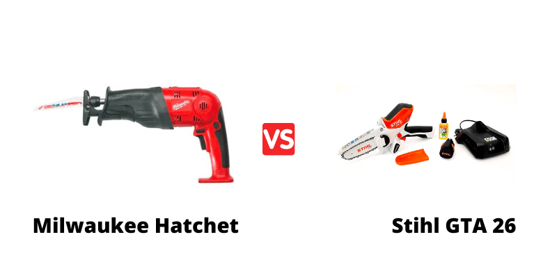 Stihl GTA 26 vs. Milwaukee Hatchet